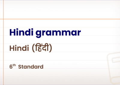 Hindi grammar [Std 6]