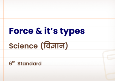 Force & it’s types [Std 6 – Science]