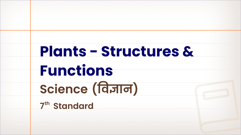 Plants – Structures & Functions [Std 7 – Science]